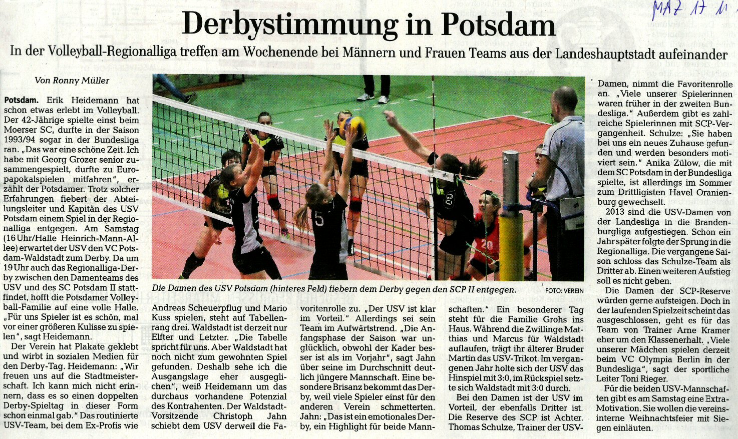 Erschienen in der Märkischen Allgemeinen Zeitung (Lokalteil Potsdam) am 17.11.2015