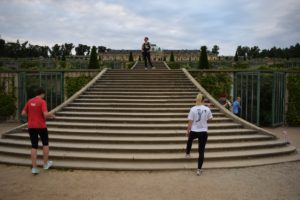 Alle Jahre wieder: Die Treppen am Schloss Sanssoucci als Trainingsstätte